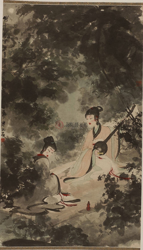 A-2071-A-0001现代傅抱石月下仕女图轴-.jpg