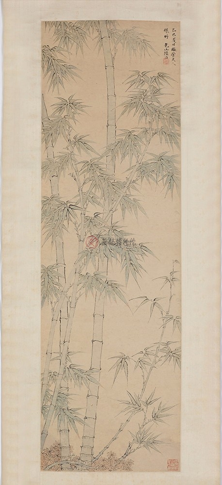 A-298-A-0001明陆治临管夫人绿竹图轴.jpg