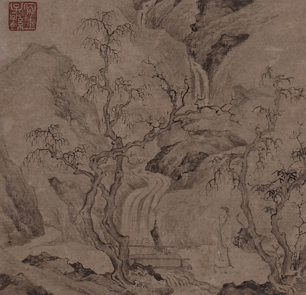 明 唐寅《秋林独步图轴》1.jpg