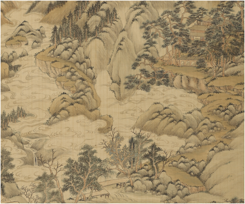 清秦凤璪仿赵大年山水图轴（局部）1.png