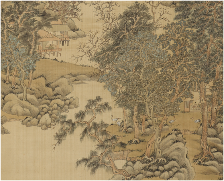 清秦凤璪仿赵大年山水图轴（局部）2.png