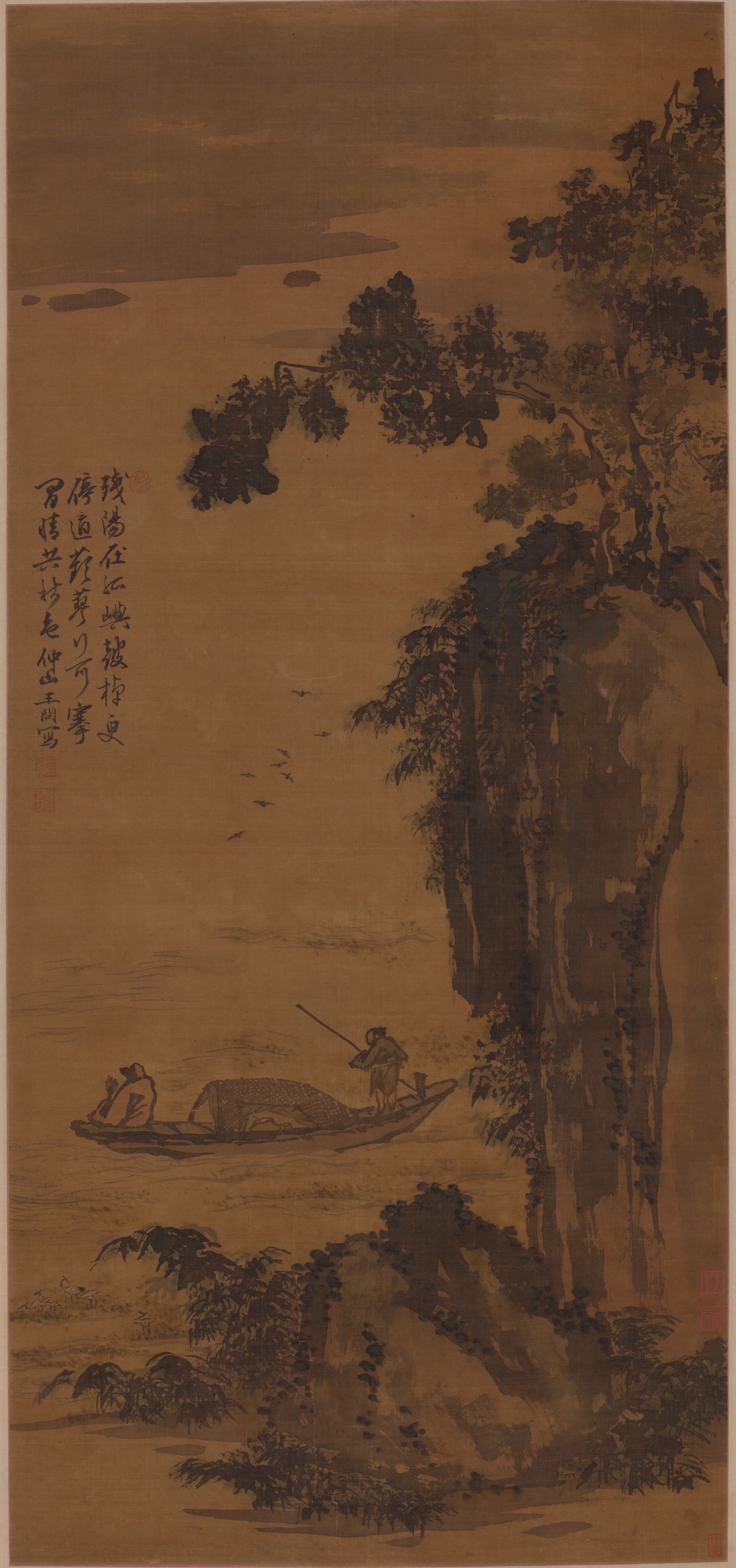 五-1 明 王问孤屿鼓棹图轴.jpg 五-1 明 王问孤屿鼓棹图轴.jpg